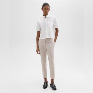 Theory Treeca Pants in Good Wool Light Gray Melange size 2